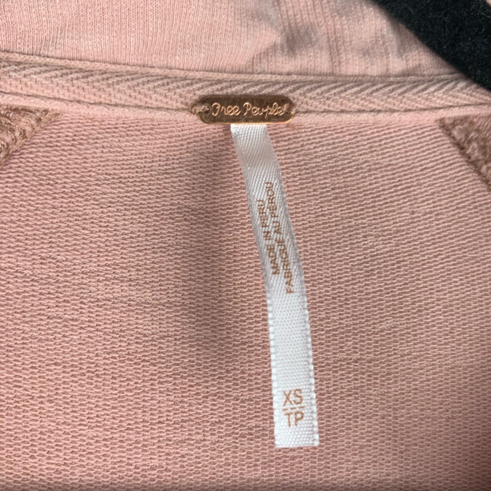 Free People Dusty Pink Collared Long Sleeve sz. XS - Picture 3 of 8